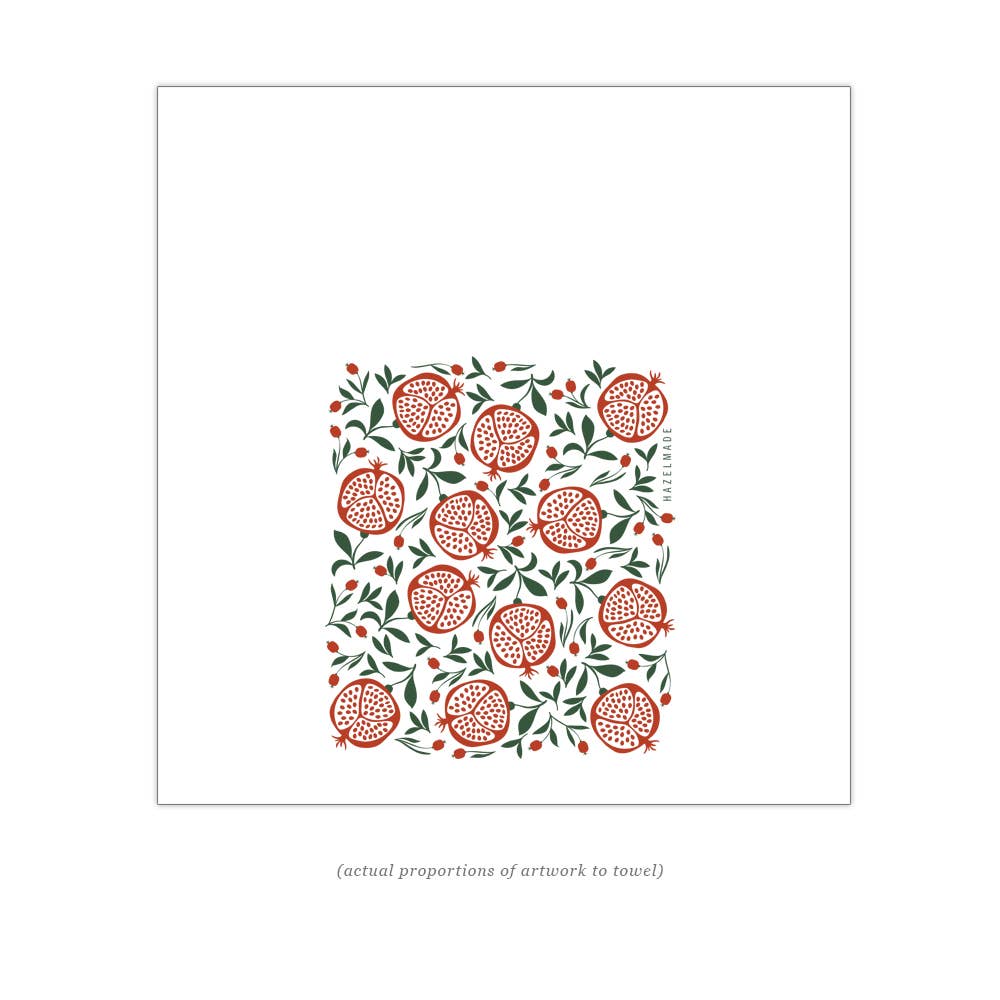 Pomegranates Tea Towel / Holiday / USA Made