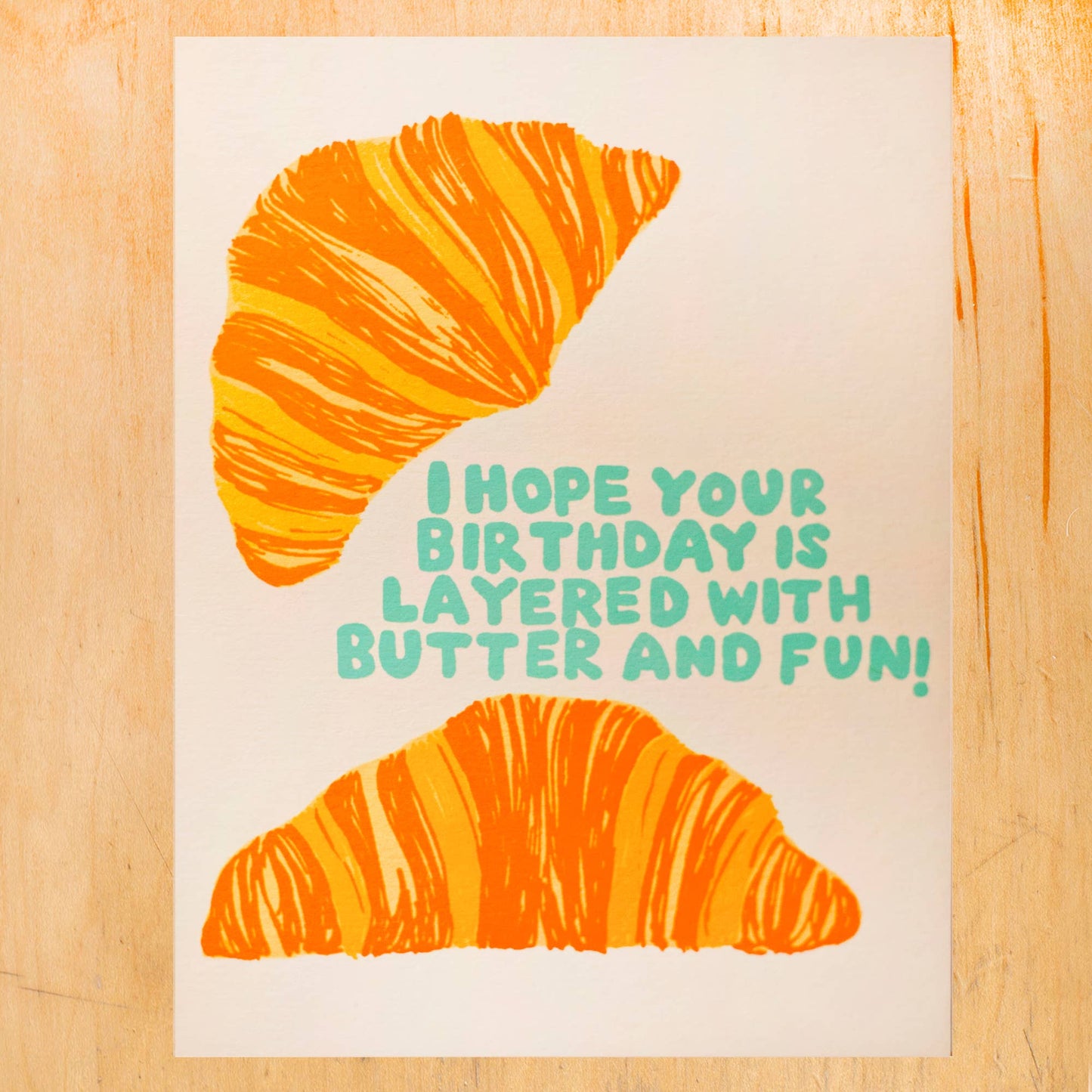 BIRTHDAY CROISSANT GREETING CARD