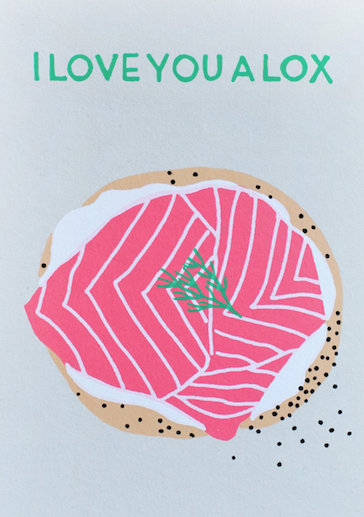 I LOVE YOU A LOX GREETING CARD