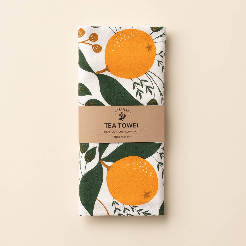 Winter Citrus Tea Towel / Holiday / USA Made