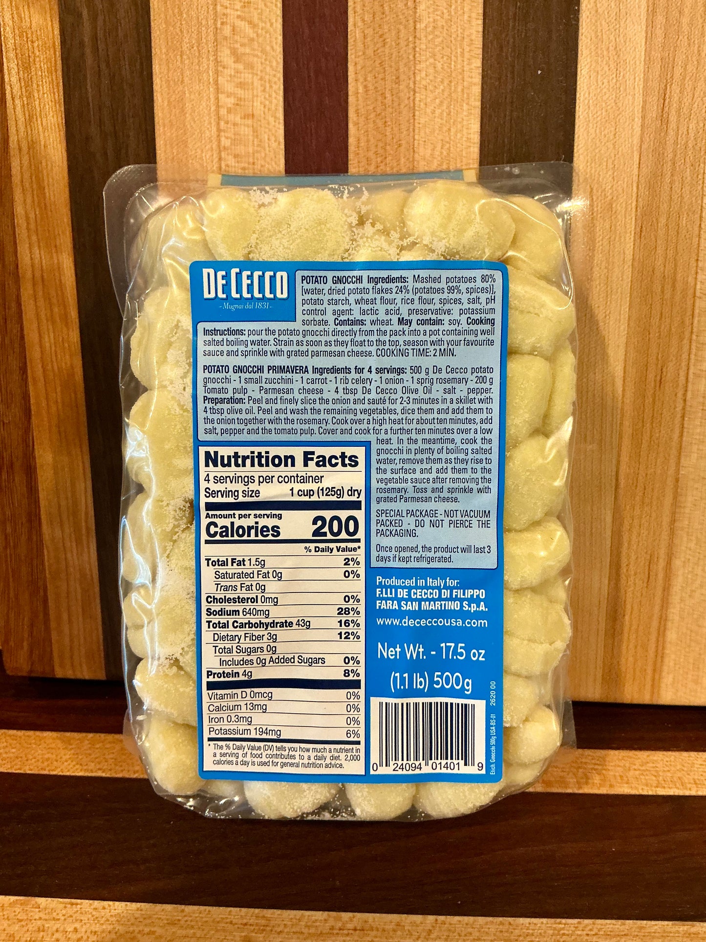 De Cecco Potato gnocchi no. 401