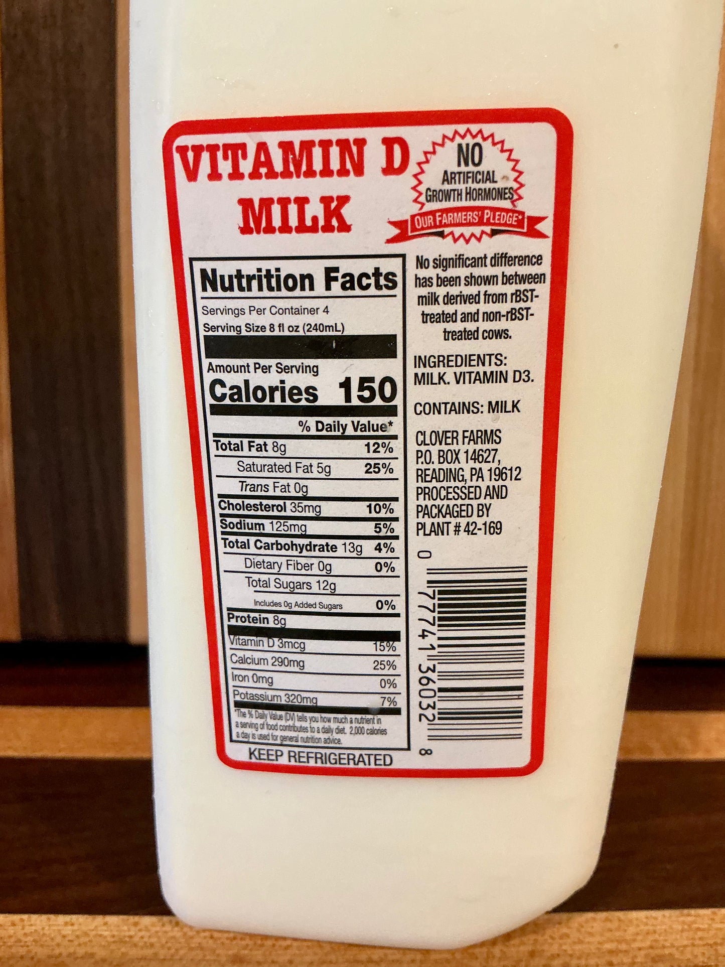 Clover Farms Milk Quart