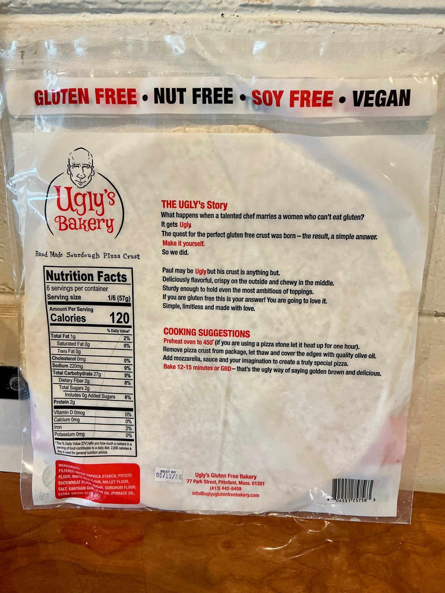 Ugly’s Bakery Sourdough Pizza Crust