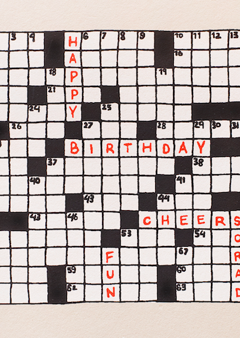 BIRTHDAY CROSSWORD GREETING CARD