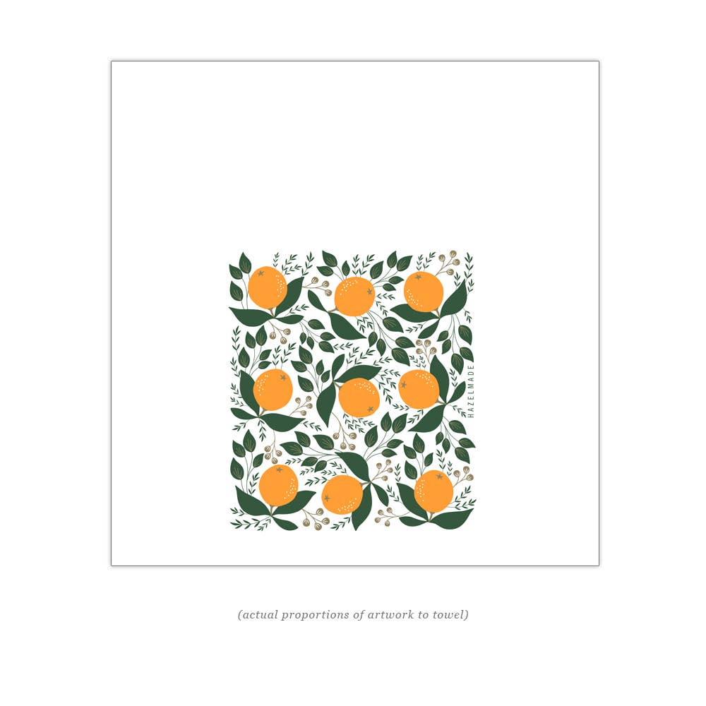Winter Citrus Tea Towel / Holiday / USA Made