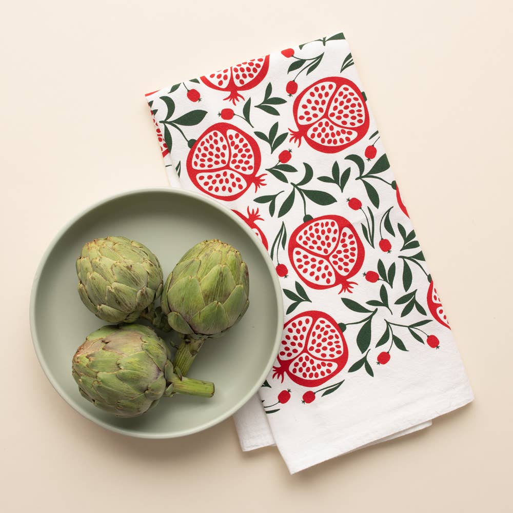 Pomegranates Tea Towel / Holiday / USA Made