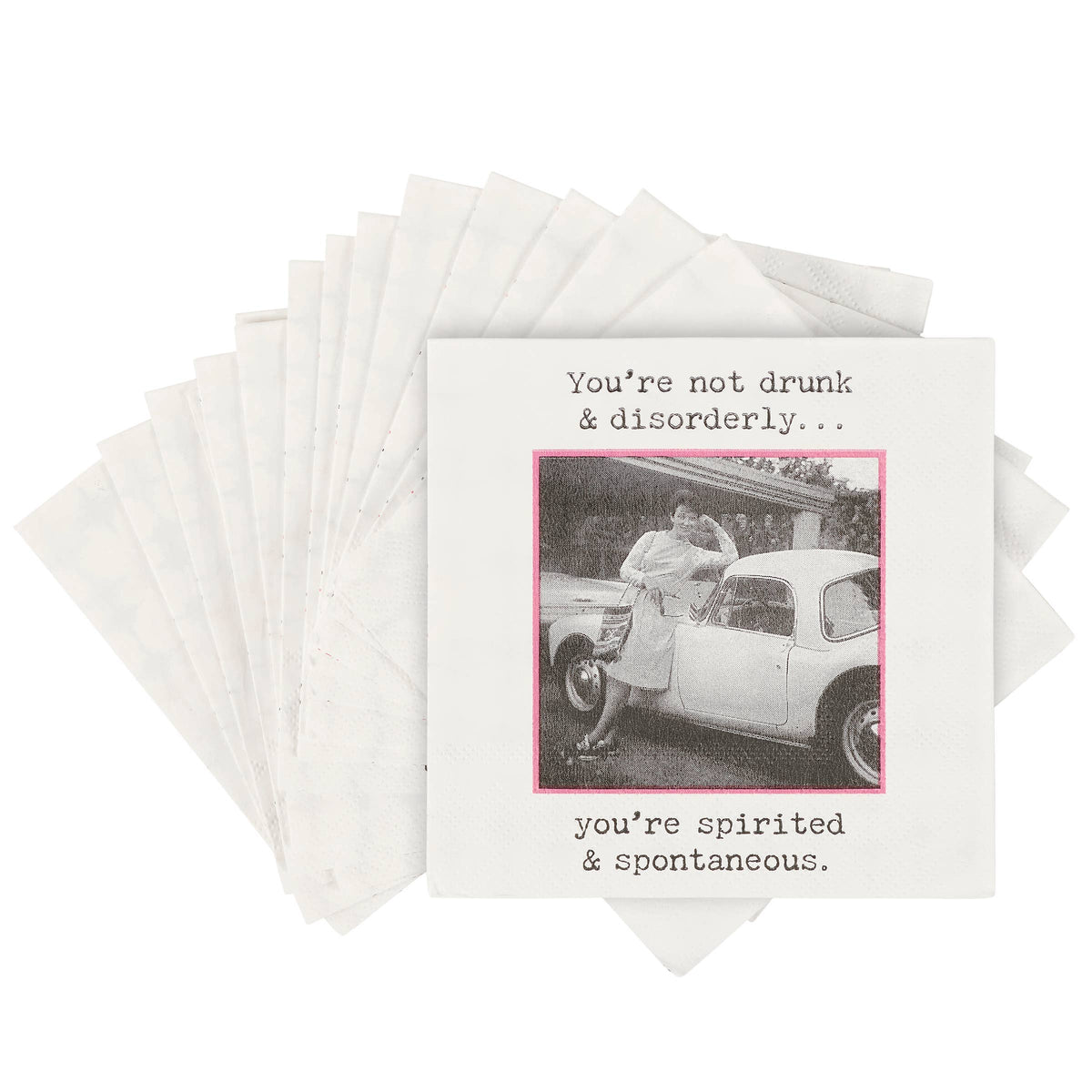 Spirited And Spontaneous Beverage Napkin