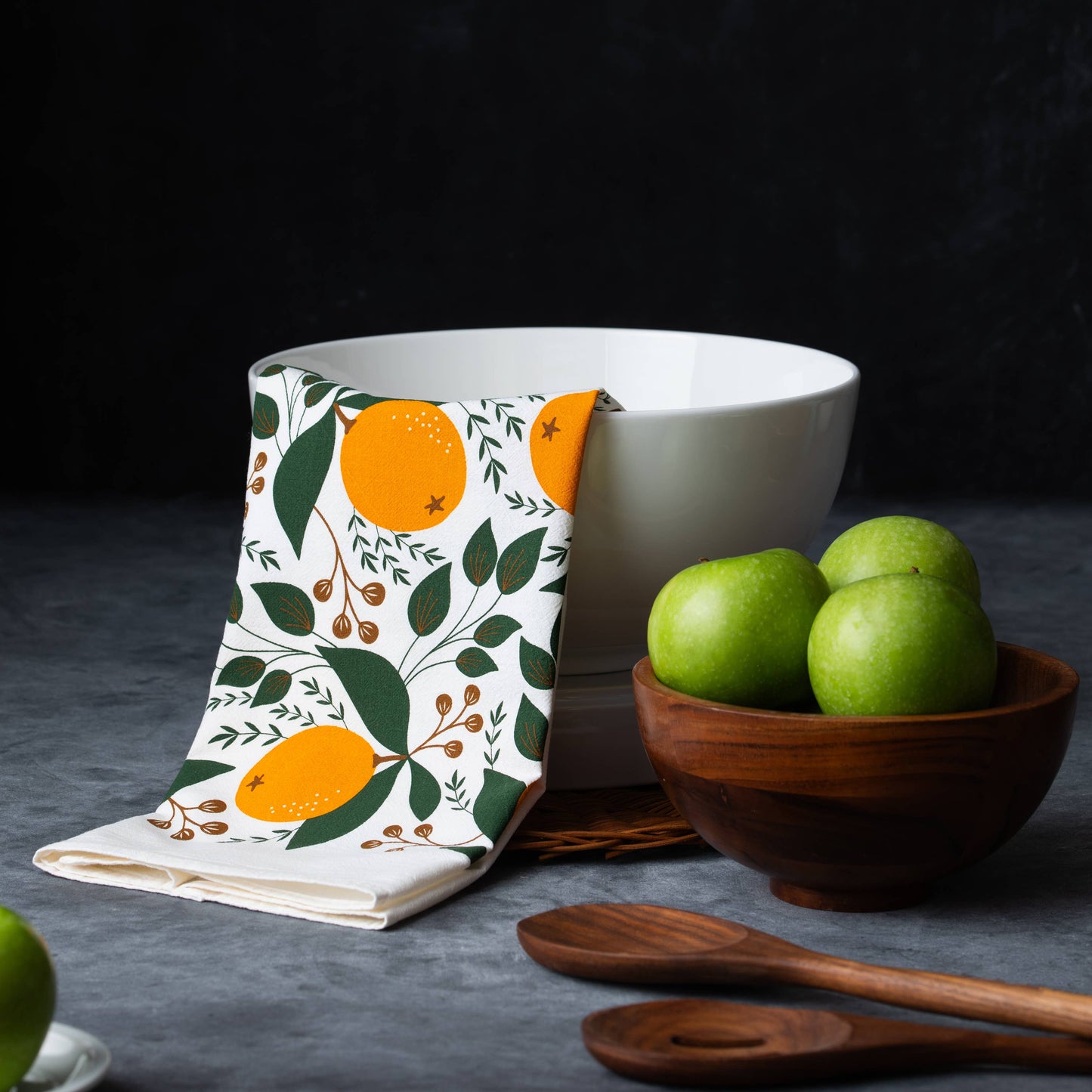 Winter Citrus Tea Towel / Holiday / USA Made
