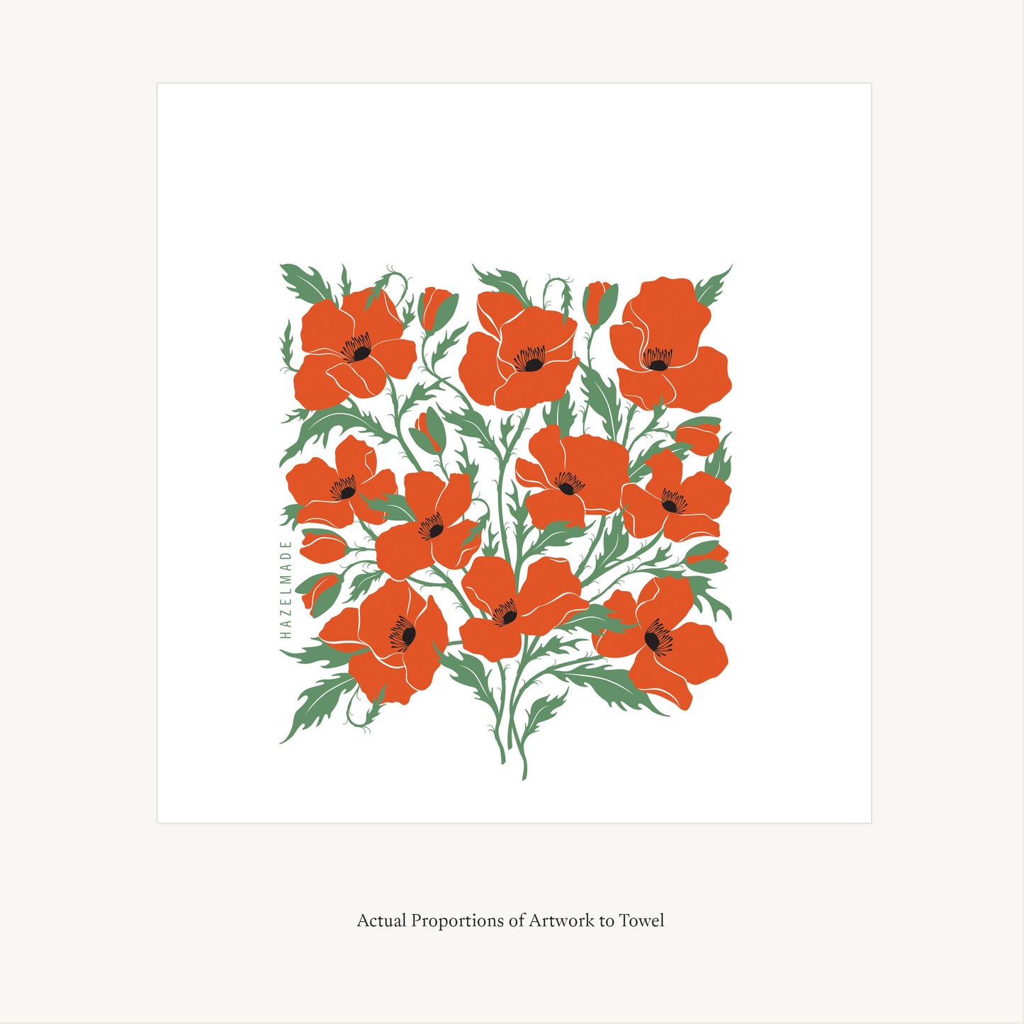 Poppy Tea Towel | Kitchen Towel