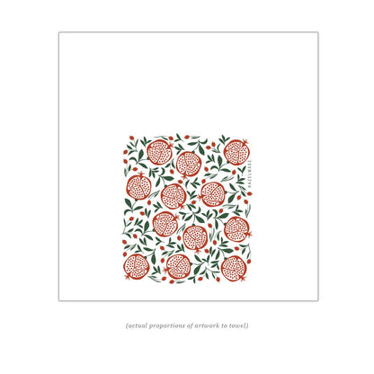 Pomegranates Tea Towel / Holiday / USA Made