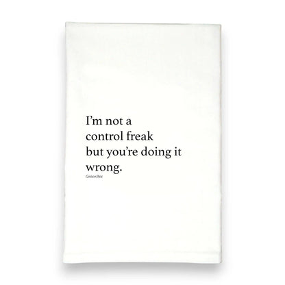 Control Freak Dish Towel | Tea Towel | Funny Kitchen Towel