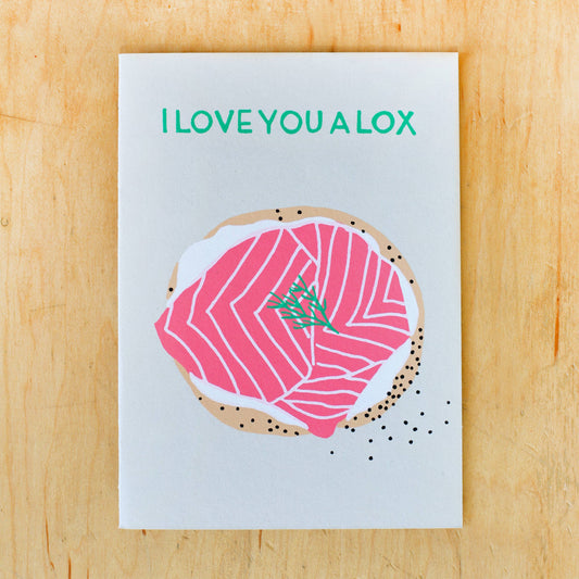 I LOVE YOU A LOX GREETING CARD