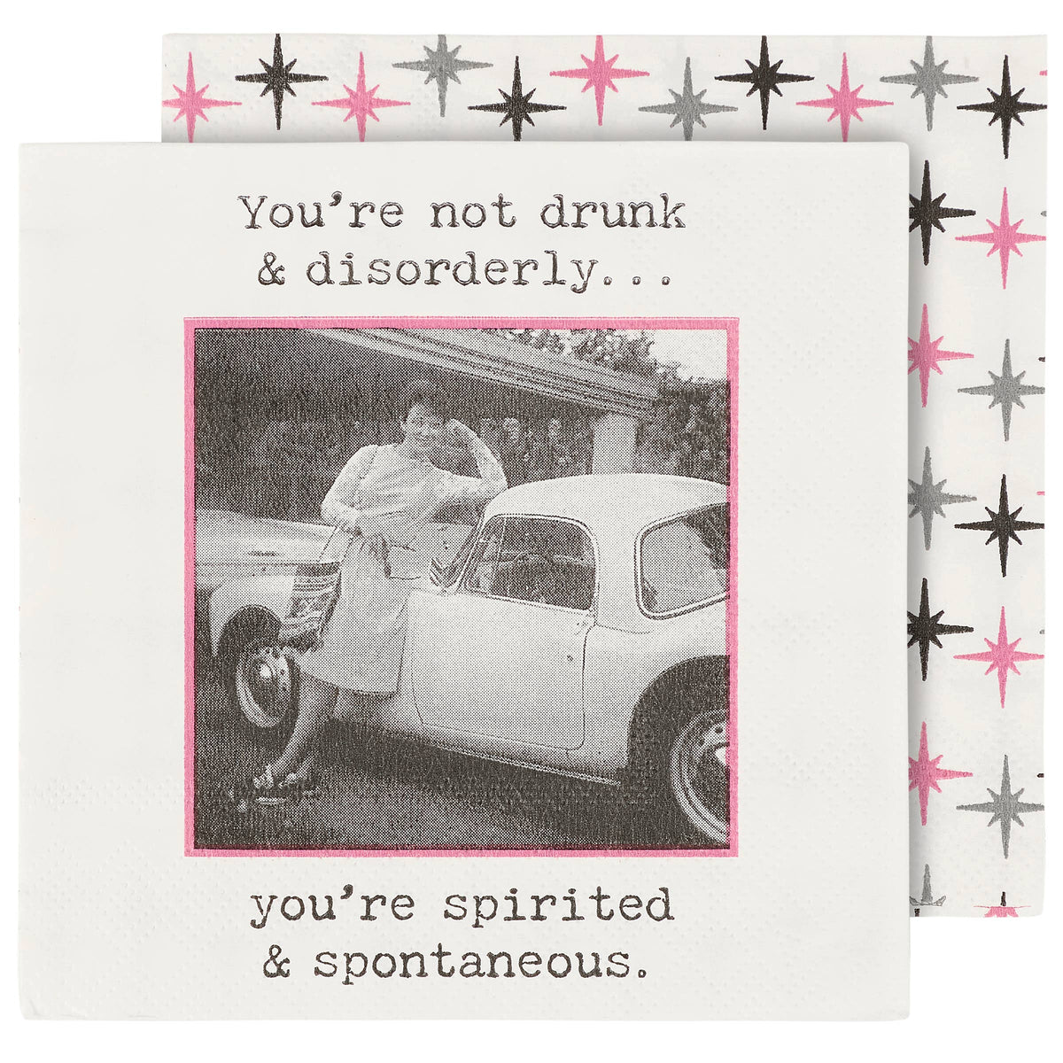 Spirited And Spontaneous Beverage Napkin