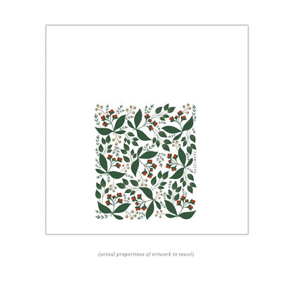 Winterberry Tea Towel / Holiday / USA Made