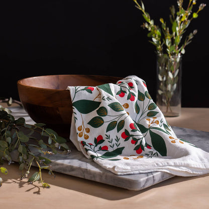 Winterberry Tea Towel / Holiday / USA Made