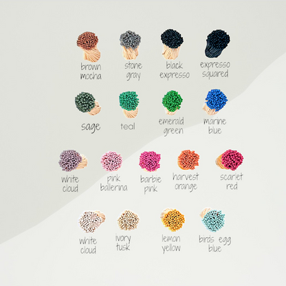 3" Matches in Cloche w/Heart Striker & 25 Colored Matches