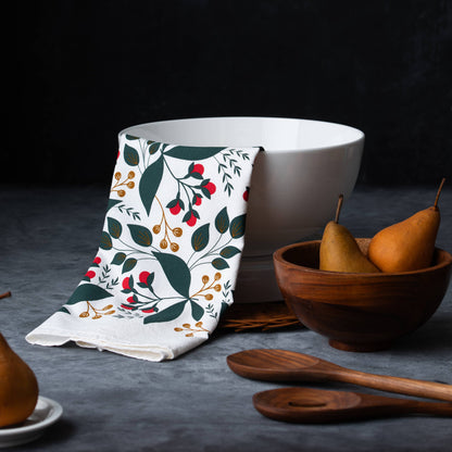 Winterberry Tea Towel / Holiday / USA Made