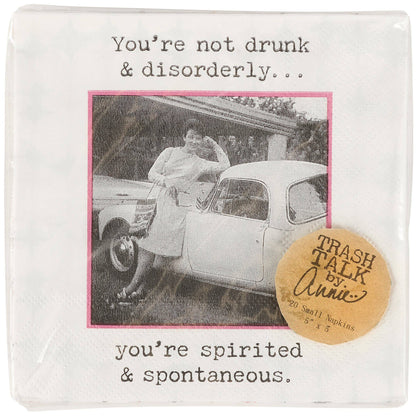 Spirited And Spontaneous Beverage Napkin