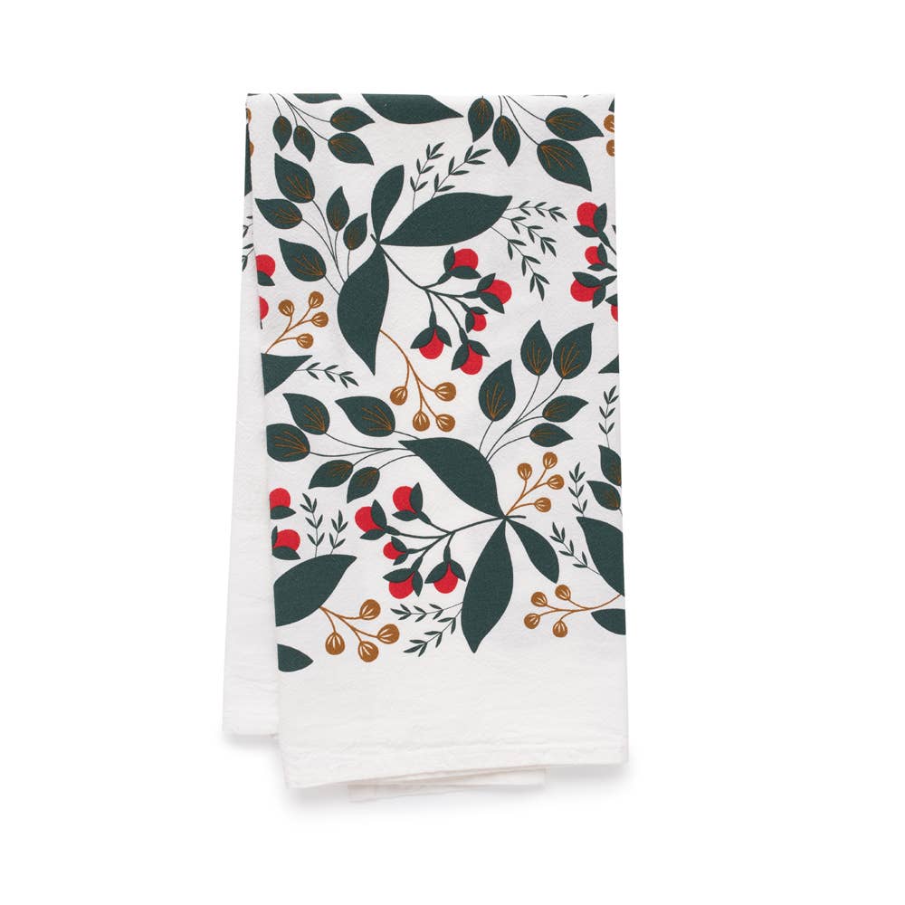 Winterberry Tea Towel / Holiday / USA Made