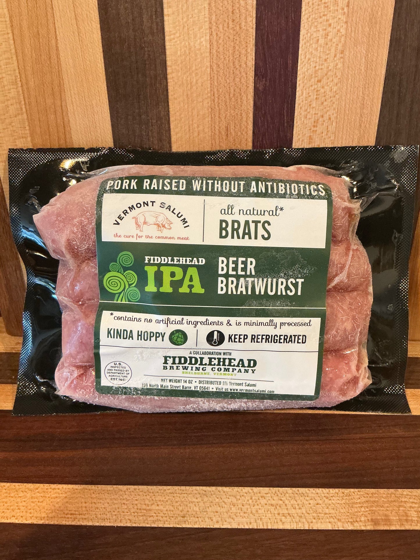 Vermont Salumi Fiddlehead IPA Beer Brat