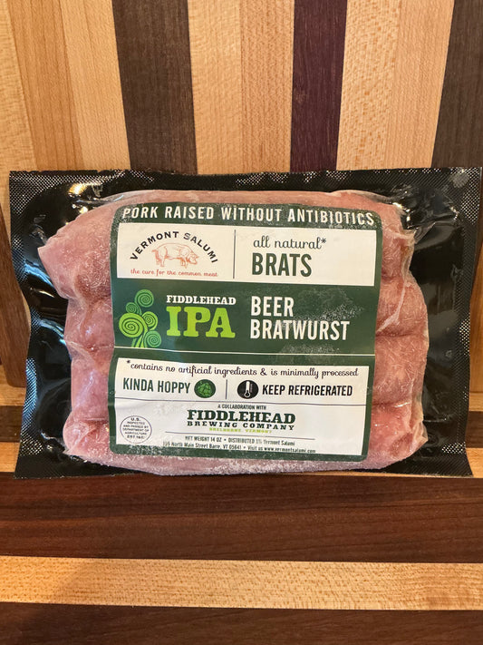 Vermont Salumi Fiddlehead IPA Beer Brat