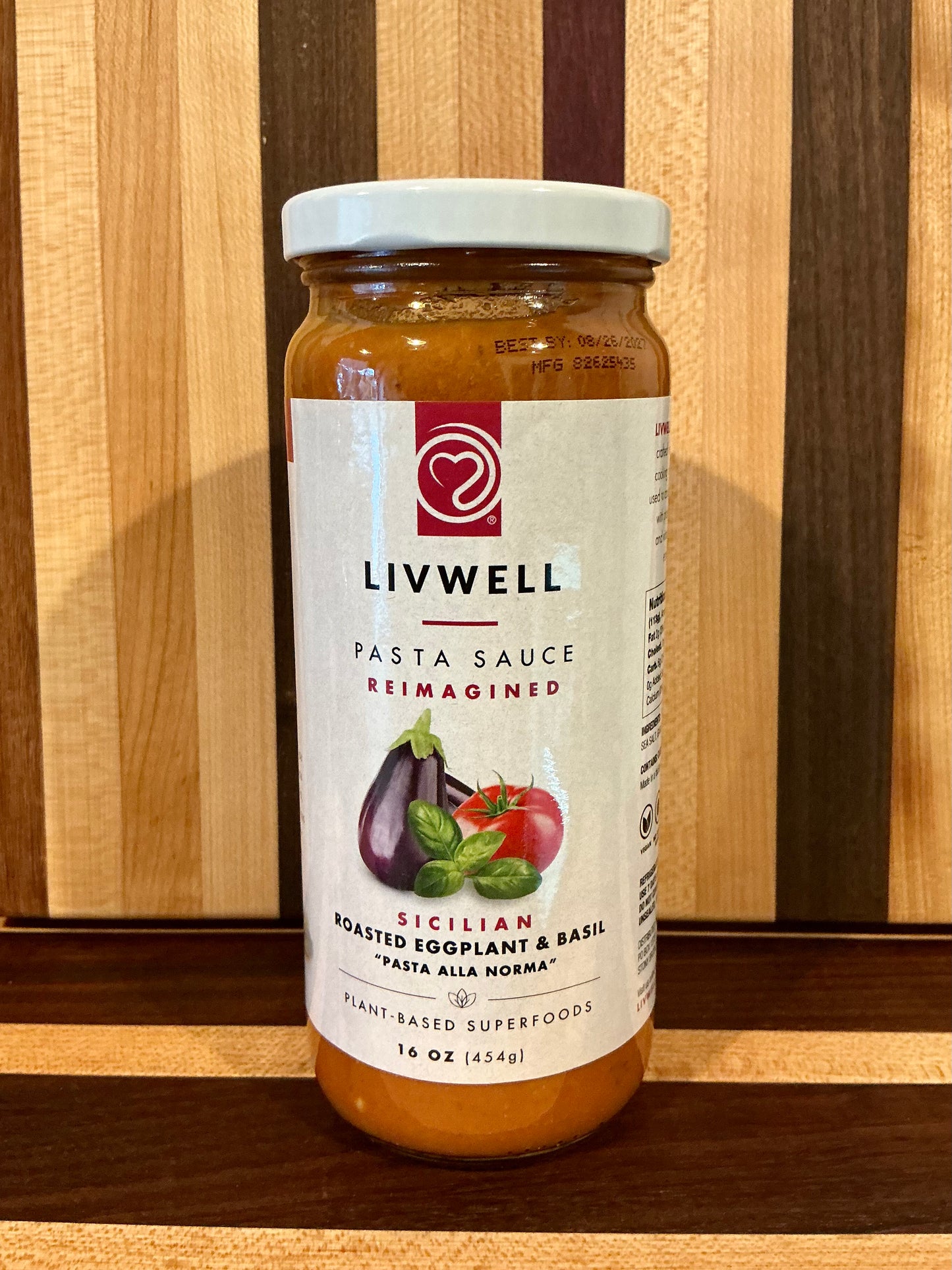 LIVWELL Roasted eggplant & basil pasta sauce