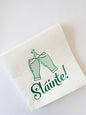Sláinte! Irish Cheers Cocktail Napkins | Green & White