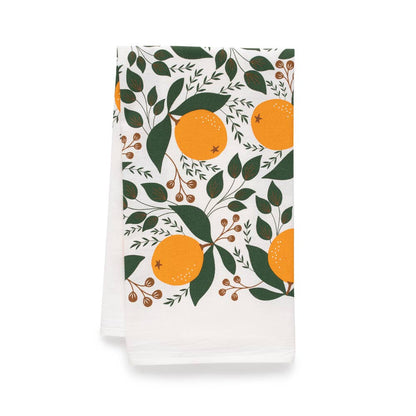 Winter Citrus Tea Towel / Holiday / USA Made
