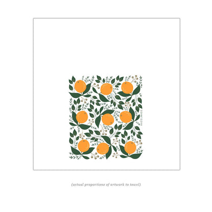Winter Citrus Tea Towel / Holiday / USA Made