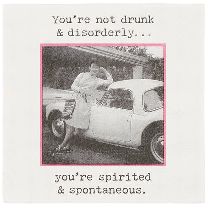 Spirited And Spontaneous Beverage Napkin