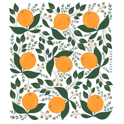 Winter Citrus Tea Towel / Holiday / USA Made